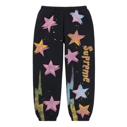 Supreme Gonz Stars Sweatpants 'Black Yellow Pink' SUP-SS21-454