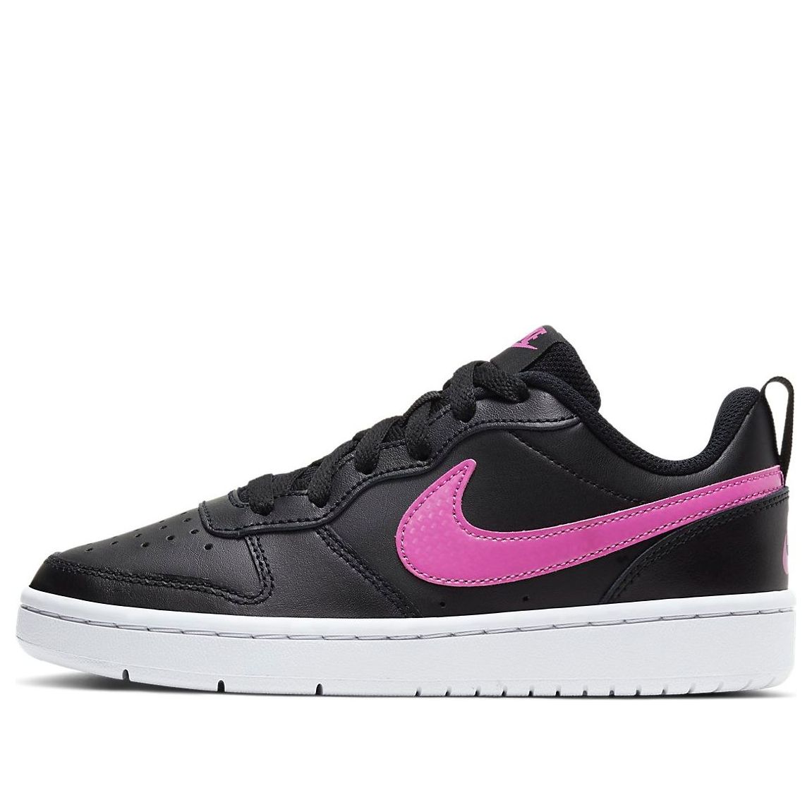(GS) Nike Court Borough Low 2 'Black Active Fuchsia' BQ5448-003
