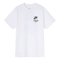Nike Printing Alphabet Logo Round Neck Cotton Short Sleeve White DM6428-100