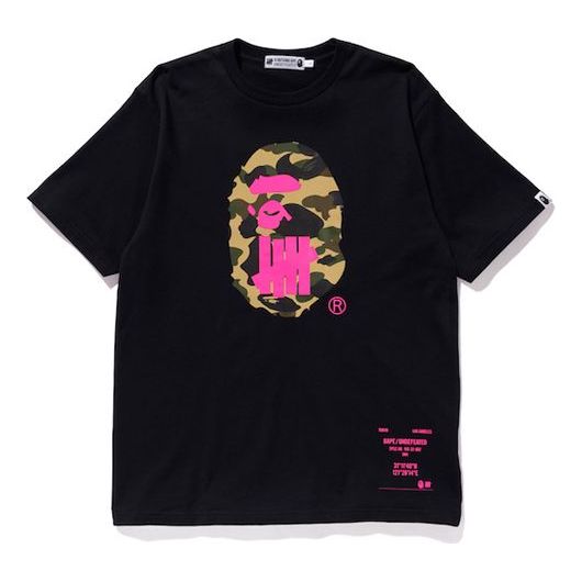A Bathing Ape x UNDEFEATED Shanghai limited Ape Head Tee 'Black Pink' TBD-BAPE-018