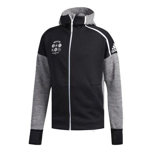 adidas M Zne hd Fr Sports hooded Knit Jacket Black DN5791