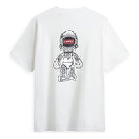 Levis Logo Printing Round Neck Loose Short Sleeve White T-Shirt A2809-0001