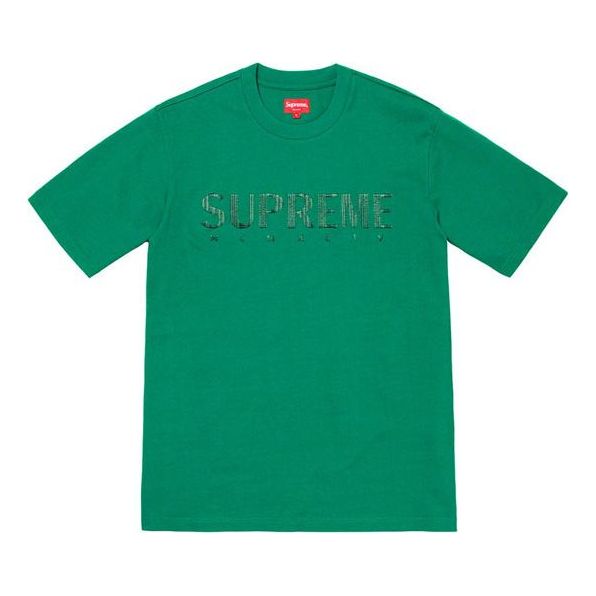 Supreme SS19 Gradient Logo Tee Green Logo Tee SUP-SS19-741