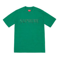 Supreme SS19 Gradient Logo Tee Green Logo Tee SUP-SS19-741