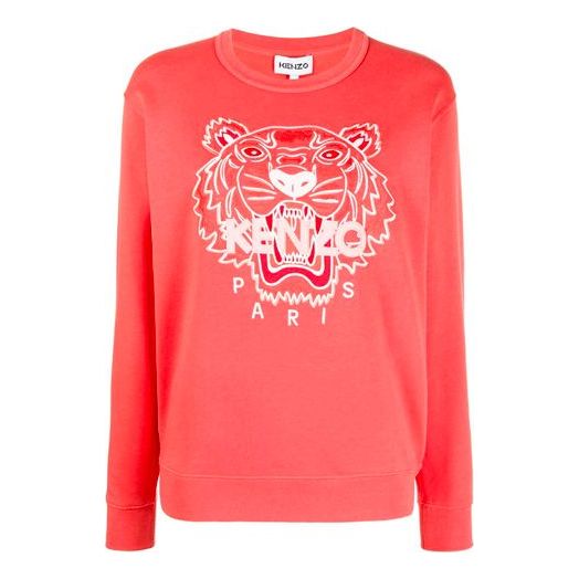 (WMNS) KENZO SS21 Embroidery Logo Swea Orange FB52SW8244XA-18