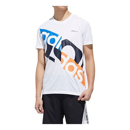 adidas neo M Cs Printing Short Sleeve White FN6501