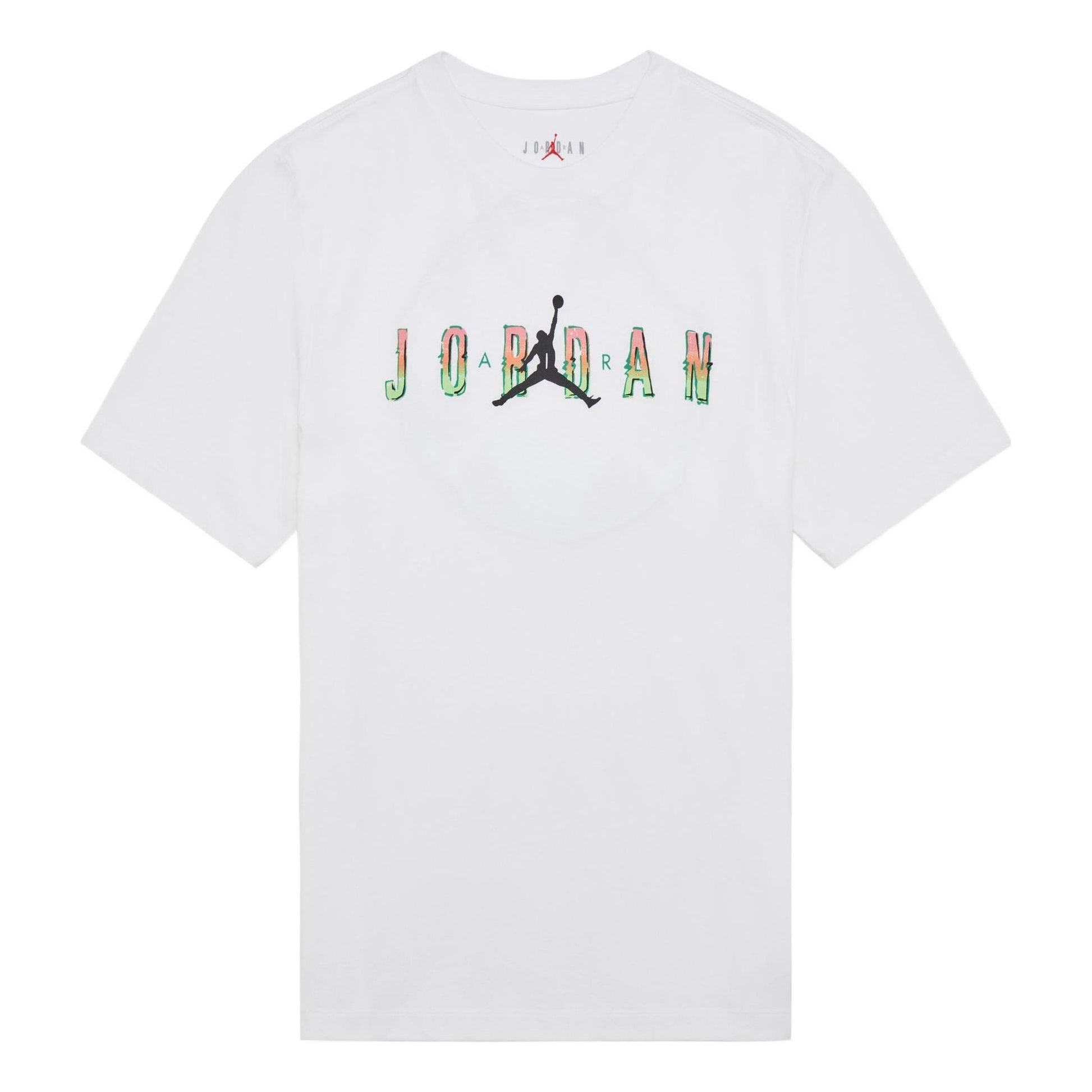 Air Jordan DNA Printing Alphabet Large Logo Short Sleeve White DQ5884-100