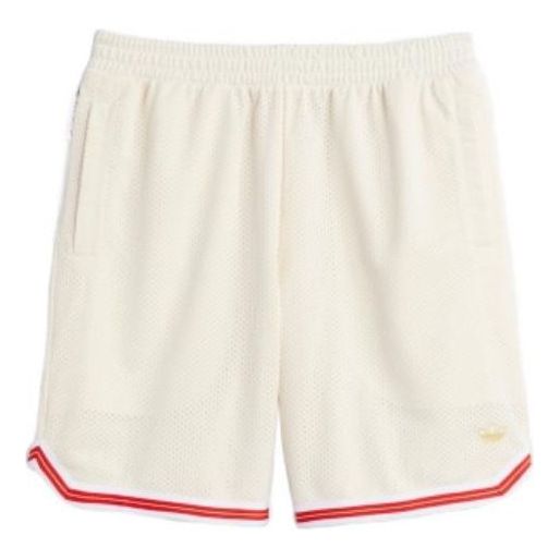 Men's adidas Stripe Logo Printing Straight Casual Pants/Trousers Japanese Version Creamy White HC2195