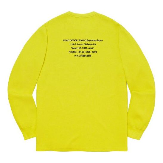 Supreme FW19 Week 16 HQ Waffle Thermal Tee SUP-FW19-980