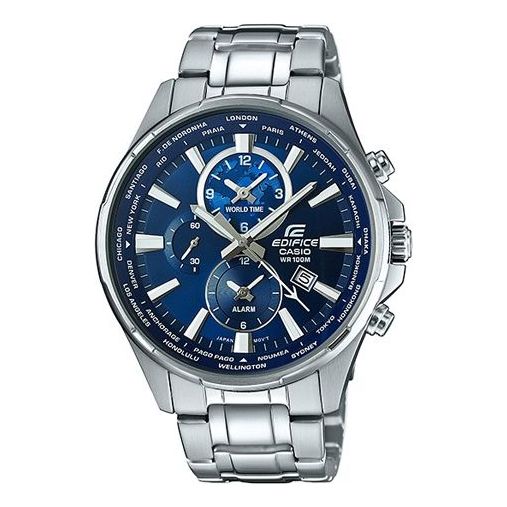 CASIO EDIFICE Waterproof Mens Silver Analog EFR-304D-2A
