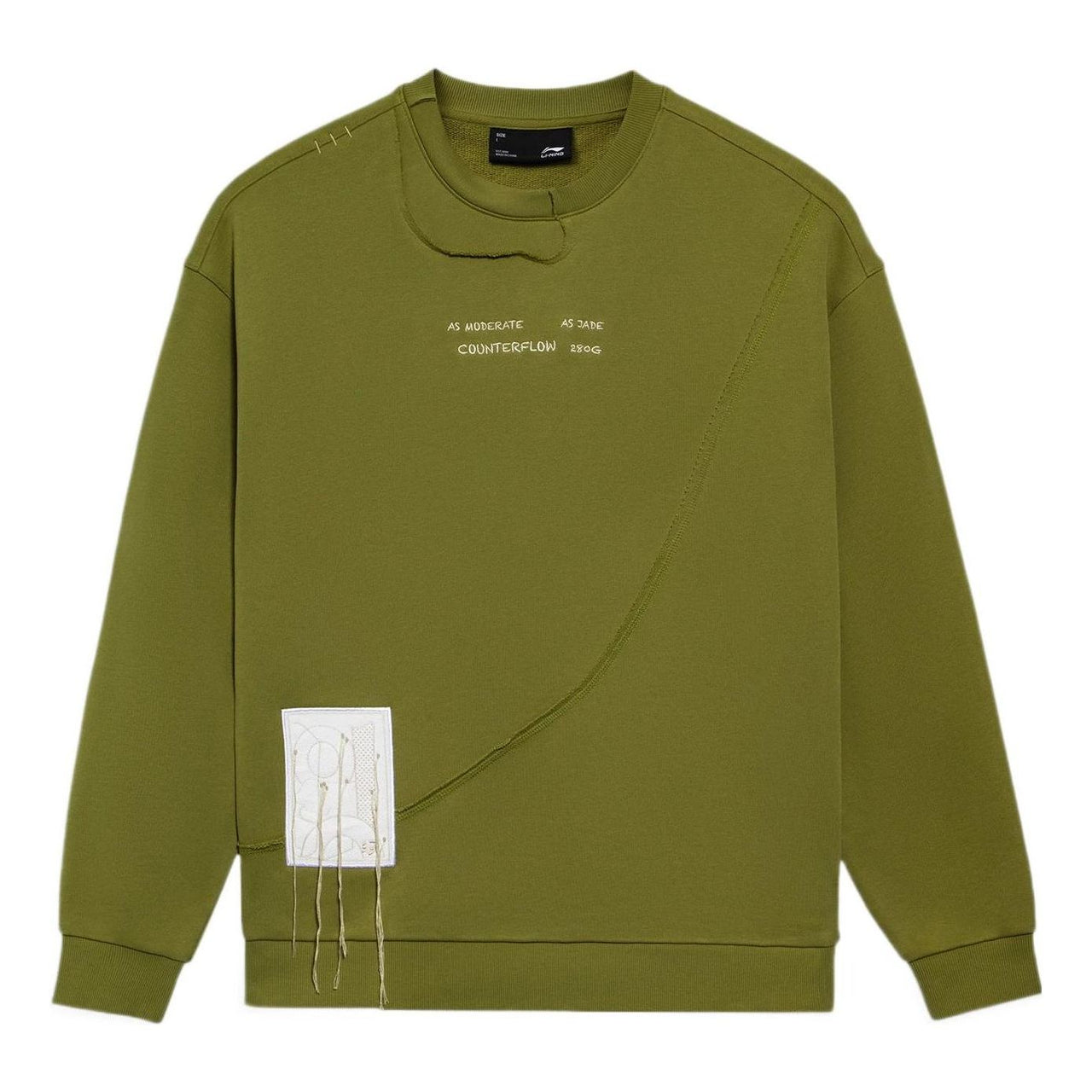 Li-Ning CF Sports Living Series Round Neck Pullover 'Green' AWDS595-4
