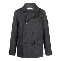 STONE ISLAND Wool Street Style Plain Logo Peacoats Coats 'Grey' 791543030-V0067