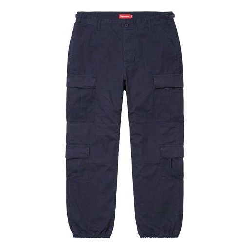Supreme FW19 Week 2 Cargo Pant Bundle Feet Multiple Pockets Pants Unisex Navy Blue SUP-FW19-318