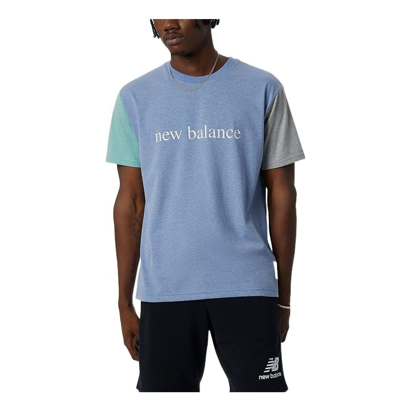 New Balance Essentials Pure Balance T-shirt Asia Sizing 'Light Blue' MT21566-NHR