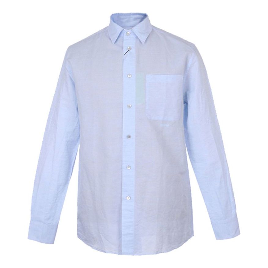 Men's KENZO Loose Version Long Sleeves Shirt Light Blue FA55CH8251LG-63