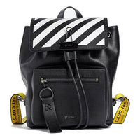 (WMNS) Off-White Stripe logo Shoulder strap backpack Black OWNB007R204230691001