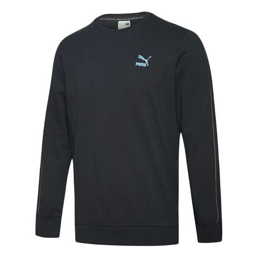 PUMA Iridescent Crewneck Sweatshirt 'Black White Blue' 597902-61