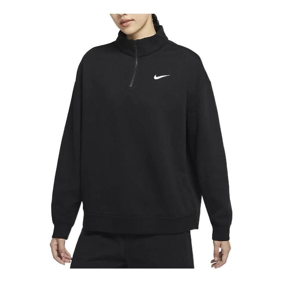 (WMNS) Nike Essential Swoosh 1/4-Zip Top 'Black' DC5425-010