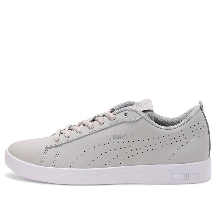 (WMNS) PUMA Smash Perf Leather Casual Sneakers Grey/White 365216-12