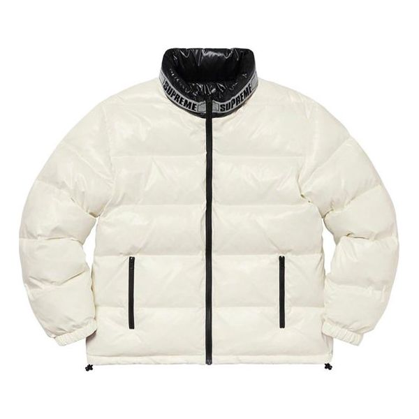 Supreme Shiny Reversible Puffy Jacket 'White Black' SUP-SS20-163