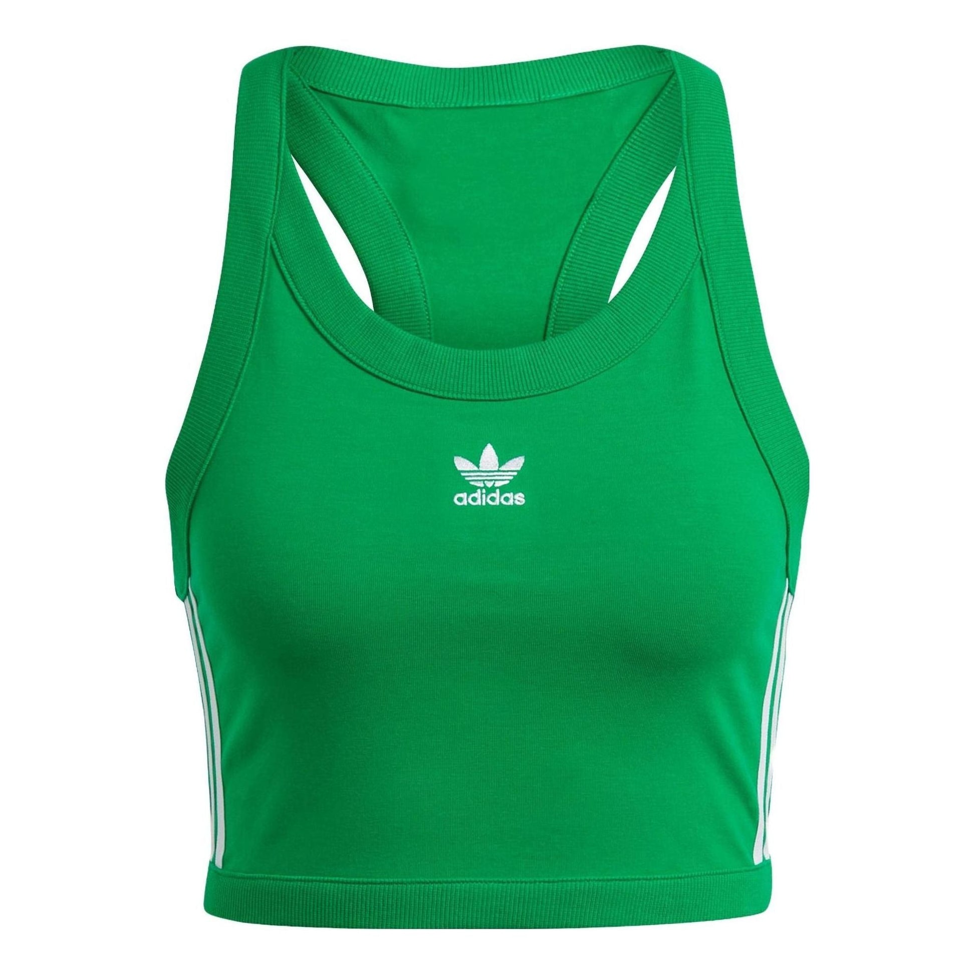 (WMNS) adidas Adicolor Classics 3-Stripes Short Tank Tops 'Green' IK6586