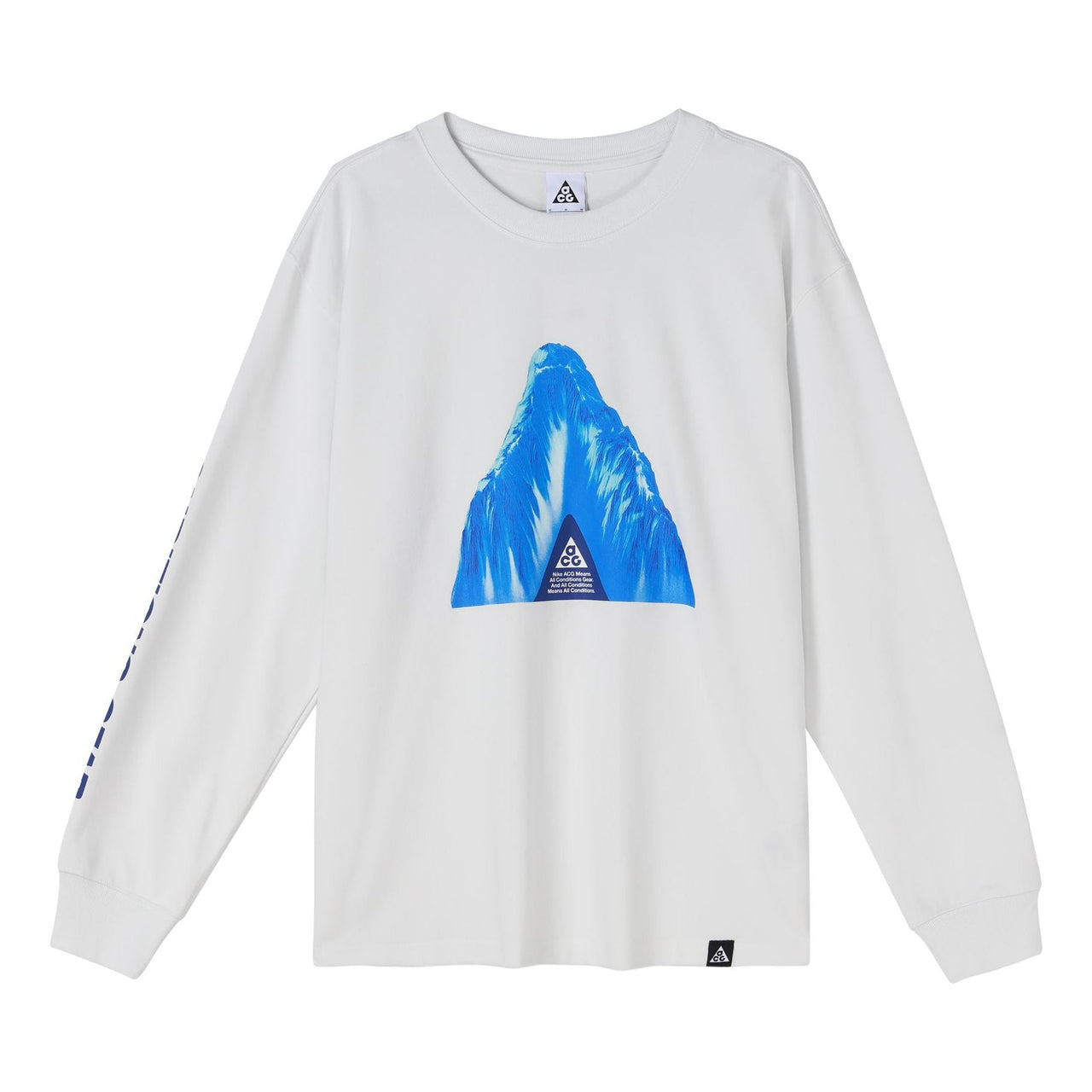 Men's Nike ACG Ice Cave Casual Sports Breathable Round Neck Long Sleeves White T-Shirt DJ5777-121