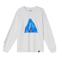 Men's Nike ACG Ice Cave Casual Sports Breathable Round Neck Long Sleeves White T-Shirt DJ5777-121