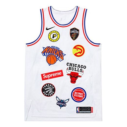 Nike x Supreme x NBA Teams Authentic Jersey 'White' AQ4228-100
