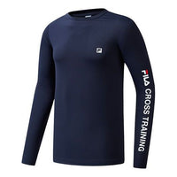 FILA Sports Gym Alphabet Printing Long Sleeves Blue A11M111201F-NV