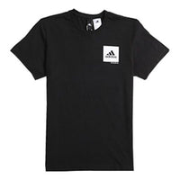 adidas Confidential T Alphabet Logo Round Neck Sports Short Sleeve Black CV4551