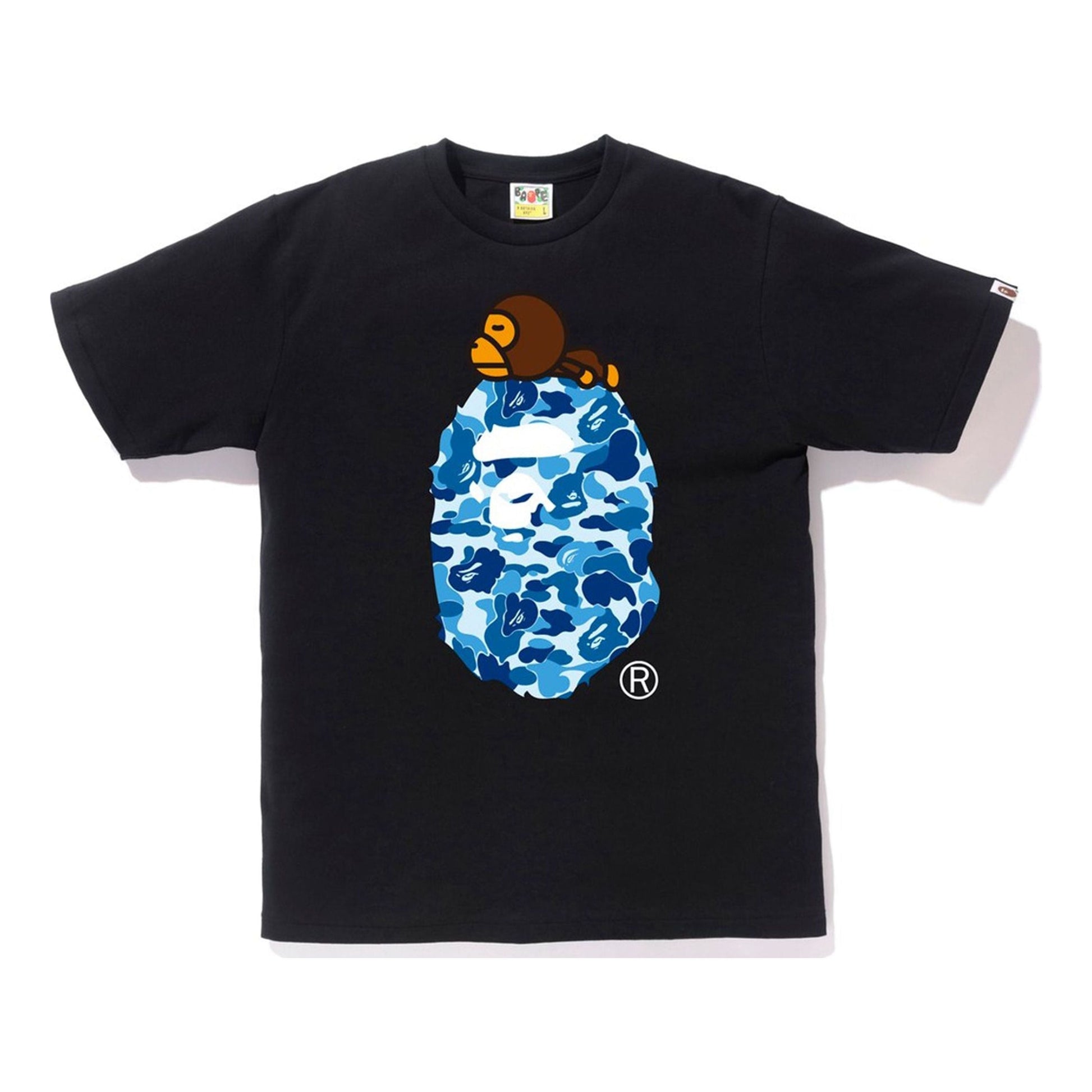 Bape ABC Milo on Big Ape Tee Black/Blue BAPE-SS18-098
