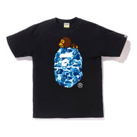 Bape ABC Milo on Big Ape Tee Black/Blue BAPE-SS18-098