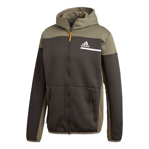 adidas Z.n.e. Aeroready Colorblock Sports Cozy Hooded Jacket Green FT0532