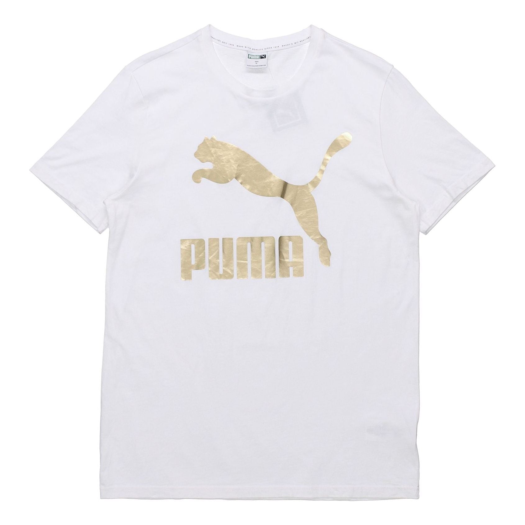 PUMA Logo Printed Short Sleeve TEE White 579405-82