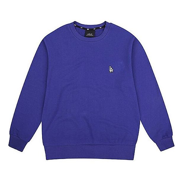 MLB Los Angeles Dodgers Classic Loose Small Logo Round Neck Long Sleeves Unisex Blue 31MT02941-07U