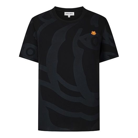 Men's KENZO SS21 Cotton Round Neck Short Sleeve Black FB55TS0744SY-99