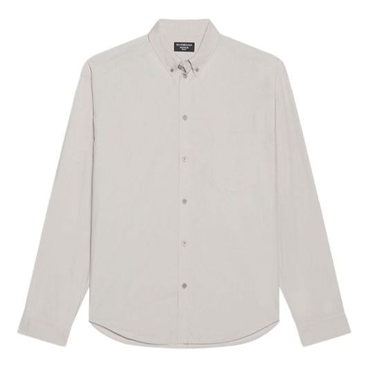 Balenciaga Cotton Shirt Large Fit 'Cement Grey' 681688TKM102967