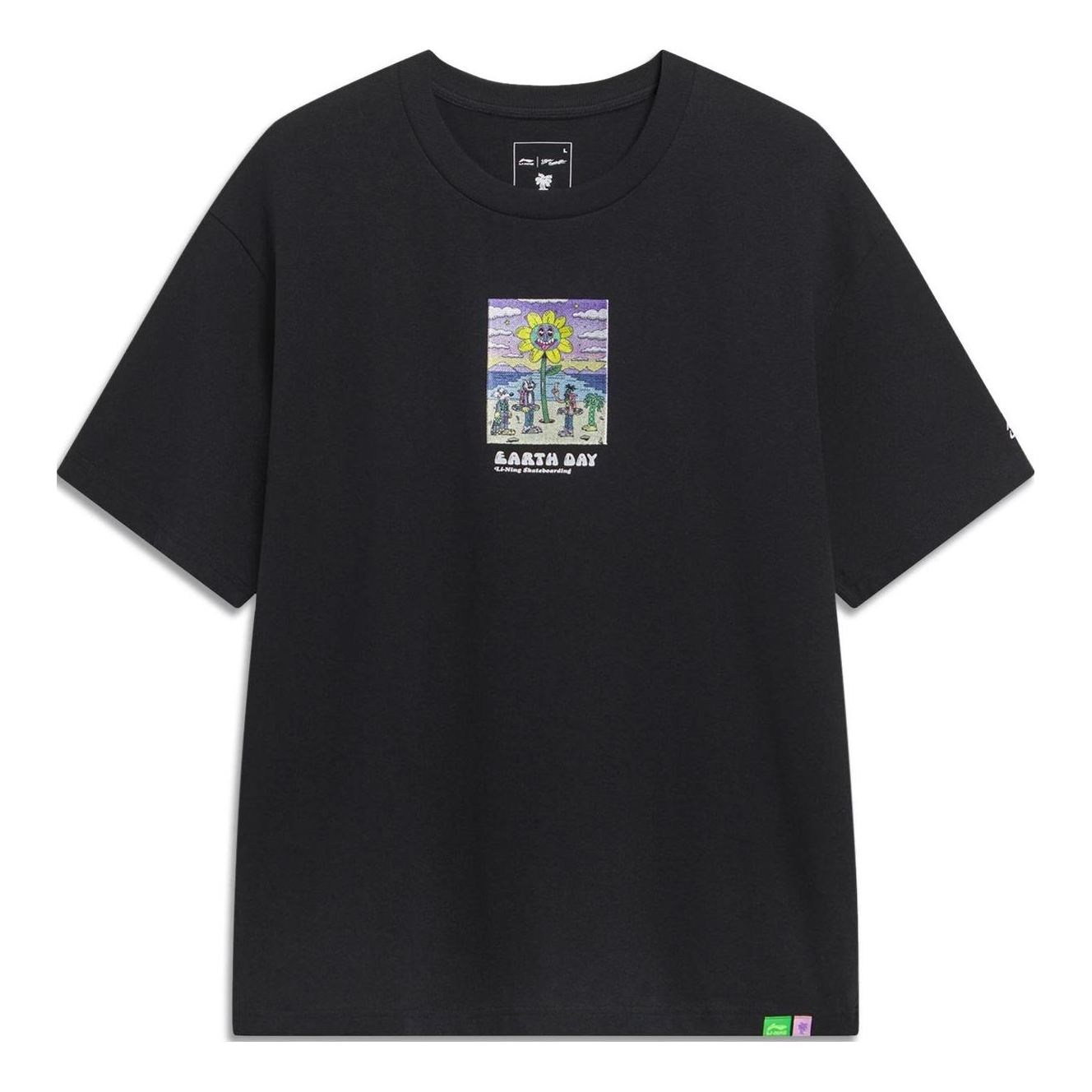 Li-Ning x Steven Harrington Graphic T-shirt 'Black' AHST093-3