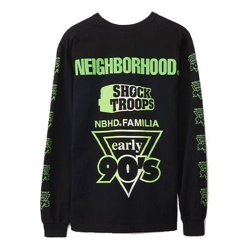NEIGHBORHOOD Familia Alphabet Logo Printing Pullover Unisex Black 191PCNH-LT02