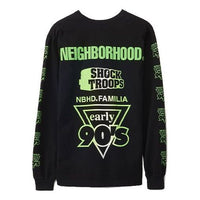 NEIGHBORHOOD Familia Alphabet Logo Printing Pullover Unisex Black 191PCNH-LT02