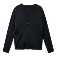 Men's Nike ESC Mens Cardigan V Neck Solid Color Single Breasted Knitwear Black CZ3919-414