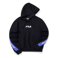 (WMNS) FILA FUSION Athleisure Casual Sports Pullover hooded Hoodie Black T11W041215F-BK