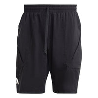 Men's adidas Casual Logo Printing Straight Shorts Black HY8721
