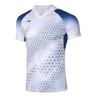 Li-Ning Badminton Series Sport Tee 'White Blue' AAYQ011-1