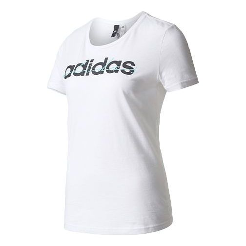 (WMNS) adidas Special Linear T-Shirt 'White Black' BP8374