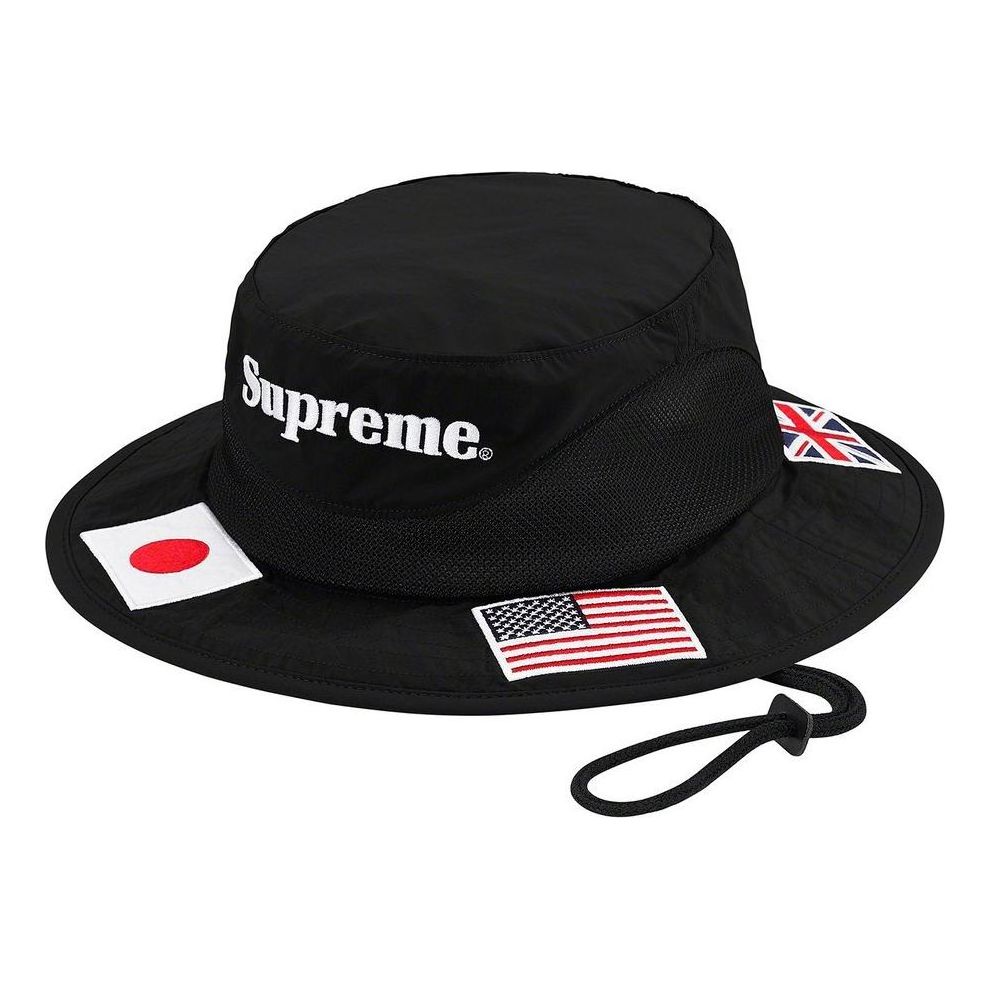 Supreme Flags Boonie 'Black Red White' SUP-SS20-731