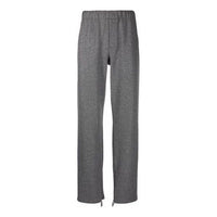 Men's Off-White Solid Color Casual Straight Sports Pants/Trousers/Joggers Gray OMCJ009F21FAB0010606