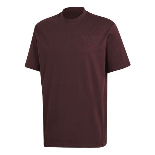 Men's Y-3 Casual Logo Round Neck Short Sleeve Red T-Shirt GK4504