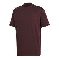 Men's Y-3 Casual Logo Round Neck Short Sleeve Red T-Shirt GK4504