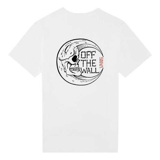 (WMNS) Vans Back Skeleton Printing Short Sleeve White VN0A4BRKWHT